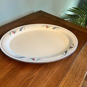 Lenox Poppies on Blue Oval serving platter